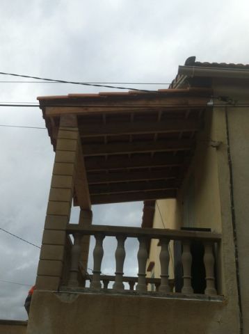 Abri terrasse vu de côté